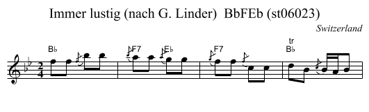 Immer lustig (nach G. Linder)  BbFEb (st06023) - staff notation