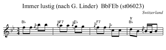 Immer lustig (nach G. Linder)  BbFEb (st06023) - staff notation