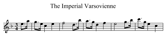 Imperial Varsovienne, The - staff notation