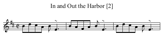In and Out the Harbor [2] - staff notation