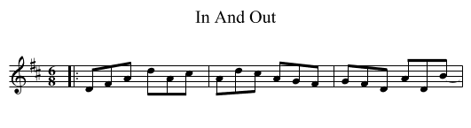 In And Out - staff notation