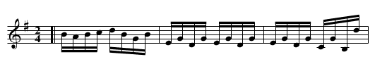 In and Out - staff notation