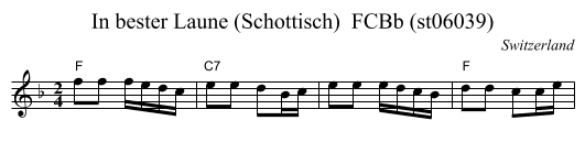 In bester Laune (Schottisch)  FCBb (st06039) - staff notation