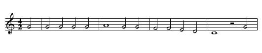 In der finstern Metten - staff notation