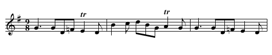 In dispraise of whisky - staff notation