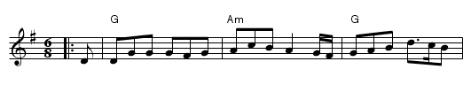 In G - staff notation