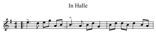 In Halle - staff notation