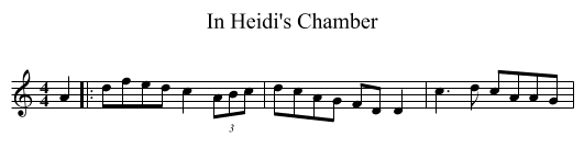 In Heidi's Chamber - staff notation