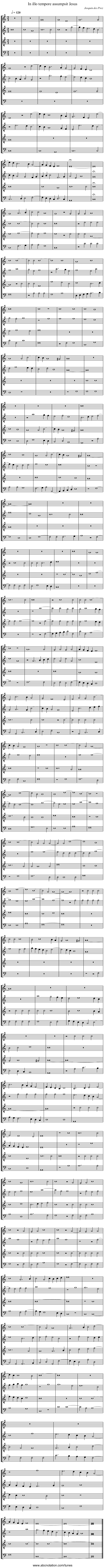 In illo tempore assumpsit Jesus - staff notation