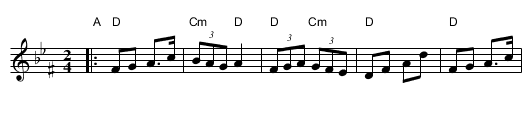 In Odess'  (freilach) - staff notation
