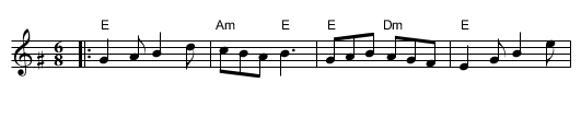 In Odess' - staff notation