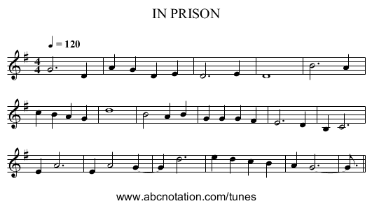 IN PRISON - staff notation