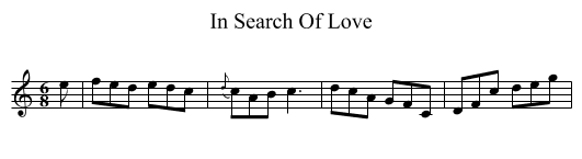 In Search Of Love - staff notation