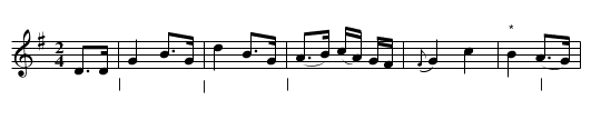 In the dead of the Night - staff notation