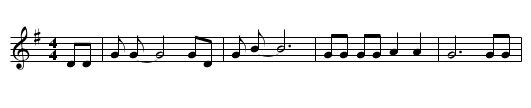 In the Evening - staff notation