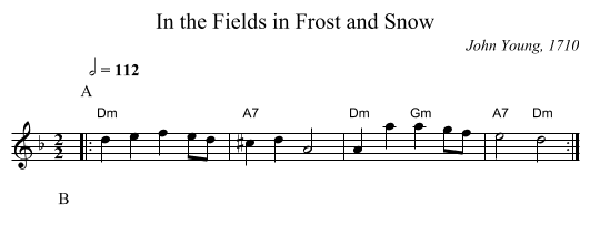 In the Fields in Frost and Snow - staff notation