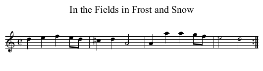 In the Fields in Frost and Snow - staff notation
