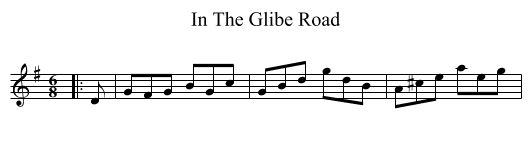 In The Glibe Road - staff notation