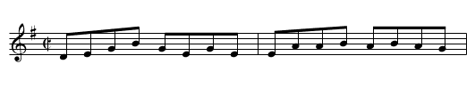 In the Moor among the Heather - staff notation