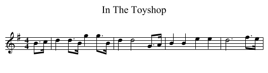In The Toyshop - staff notation