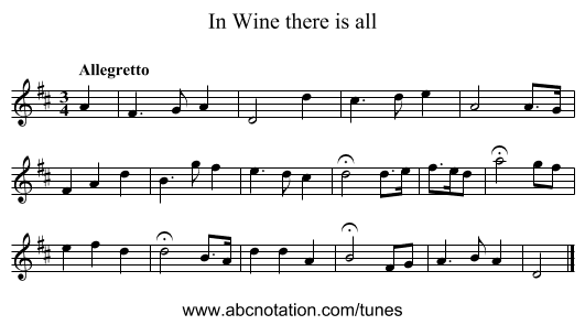 In Wine there is all - staff notation