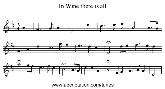 In Wine there is all - staff notation