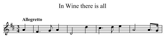 In Wine there is all - staff notation