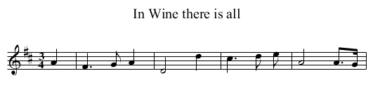 In Wine there is all - staff notation