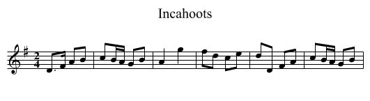 Incahoots - staff notation