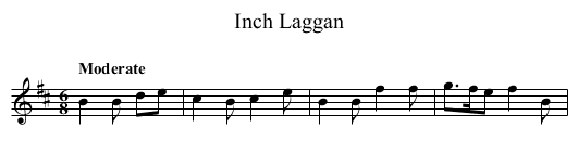 Inch Laggan - staff notation