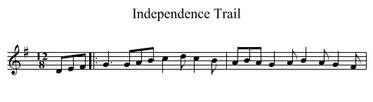 Independence Trail - staff notation