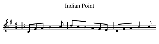 Indian Point - staff notation