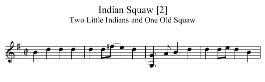 Indian Squaw [2] - staff notation