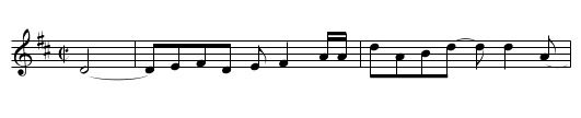 Indians are over the Hill - staff notation