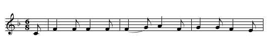 Indicating Rock - staff notation