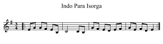 Indo Para Isorga - staff notation