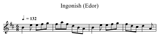 Ingonish (Edor) - staff notation