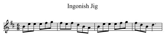 Ingonish Jig - staff notation