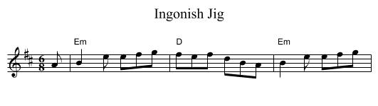 Ingonish Jig - staff notation