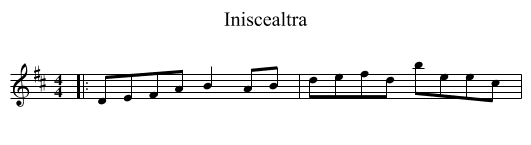 Iniscealtra - staff notation