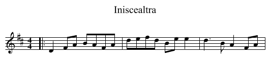Iniscealtra - staff notation