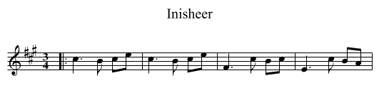 Inisheer - staff notation
