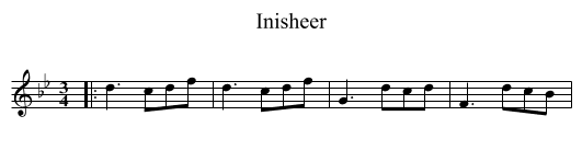 Inisheer - staff notation
