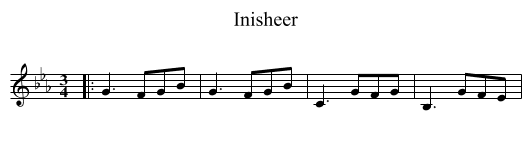 Inisheer - staff notation