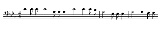 Initiation song - staff notation