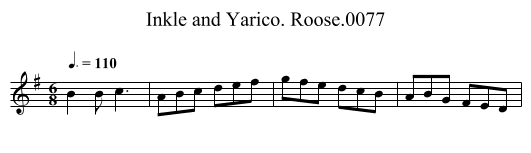 Inkle and Yarico. Roose.0077 - staff notation