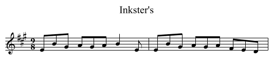 Inkster's - staff notation