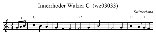 Innerrhoder Walzer C  (wz03033) - staff notation