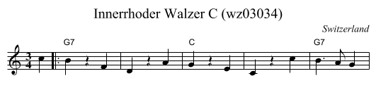 Innerrhoder Walzer C (wz03034) - staff notation