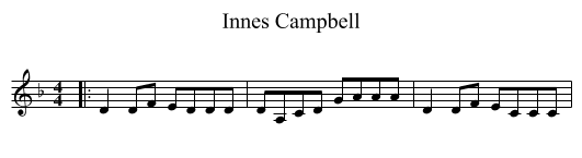 Innes Campbell - staff notation